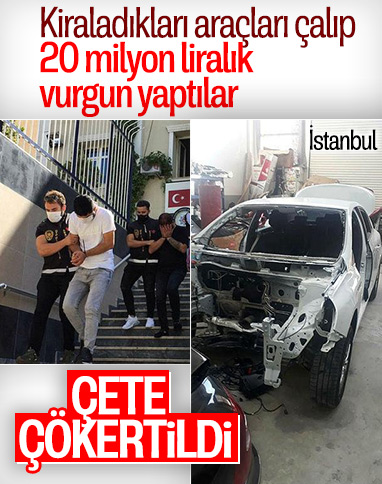 İstanbul'da, oto hırsızlık çetesi çökertildi