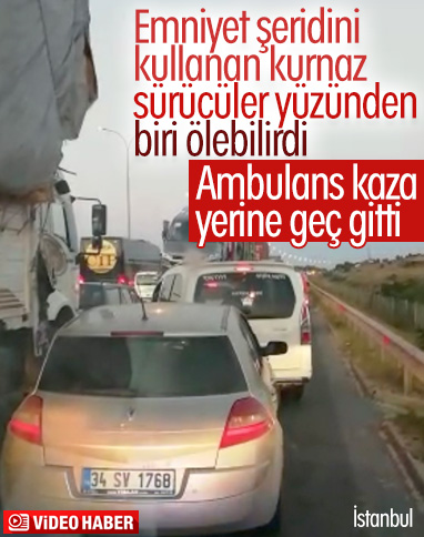 İstanbul’da ambulans kaza yerine bir türlü ulaşamadı 