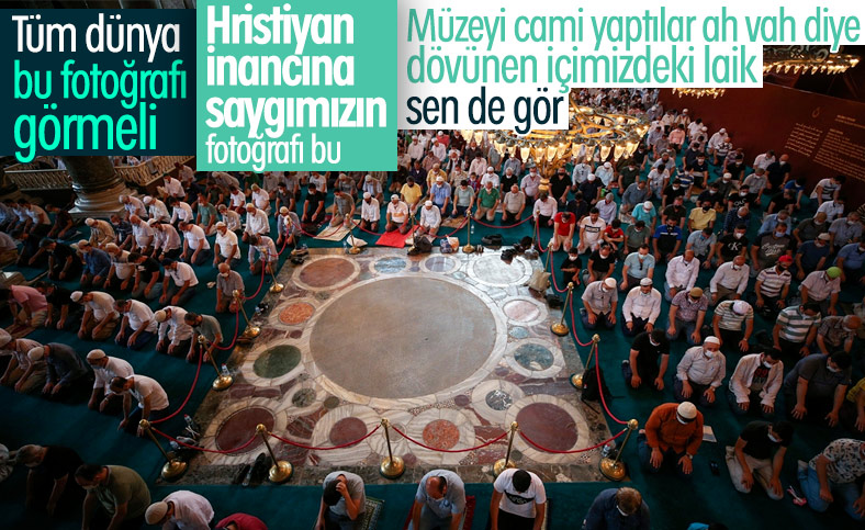 Ayasofya Camii'nde öğle namazı kılındı