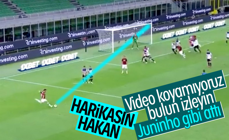 Hakan Çalhanoğlu'ndan muhteşem frikik golü