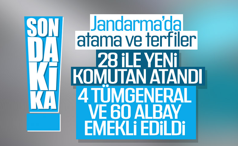 Jandarma Genel Komutanlığı'nda atama ve terfiler