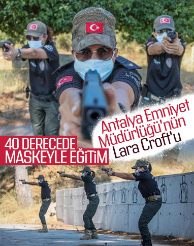 Antalya’da maskeyle silah eğitimi 