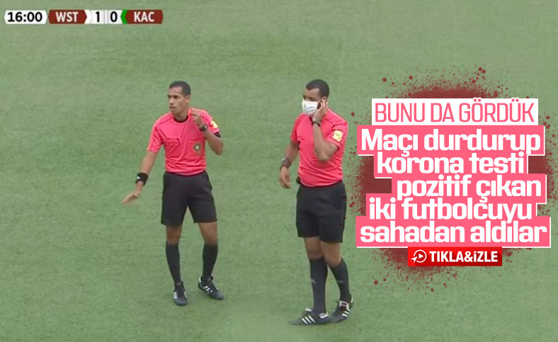 Koronavirüs sonucu maç sırasında açıklandı