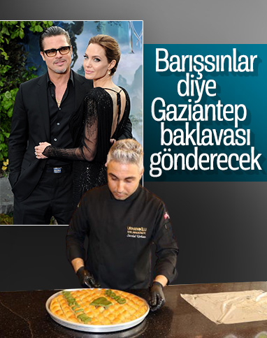 Brad Pitt ile Angelina Jolie'ye Gaziantep'ten baklava