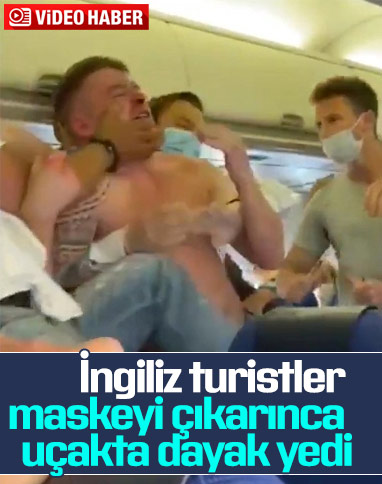 İngiliz yolcular maske takmayınca dayak yedi 