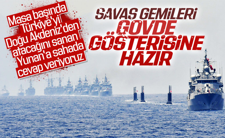 Türk savaş gemileri Akdeniz'e hareket ediyor