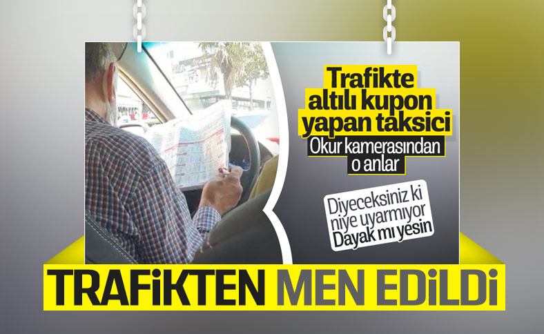 İstanbul'da seyir halinde at yarışı oynayan taksi şoförüne ceza geldi