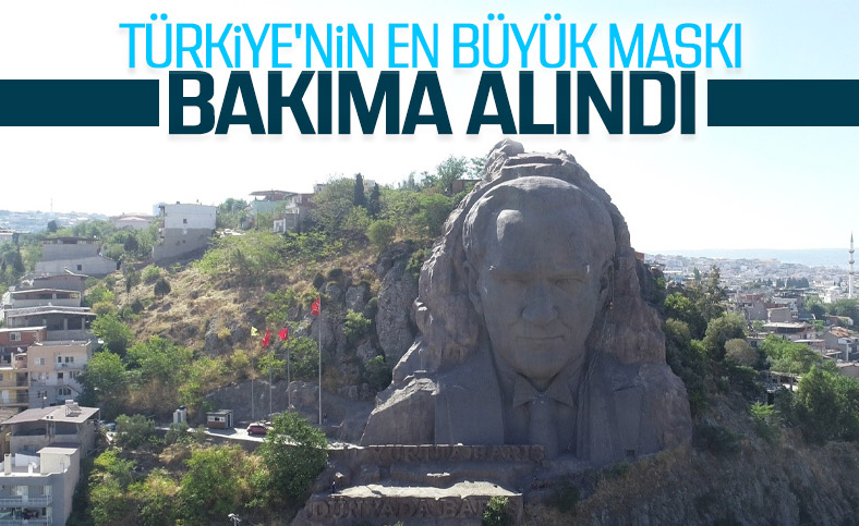 Türkiye'nin en büyük Atatürk maskı bakıma alındı