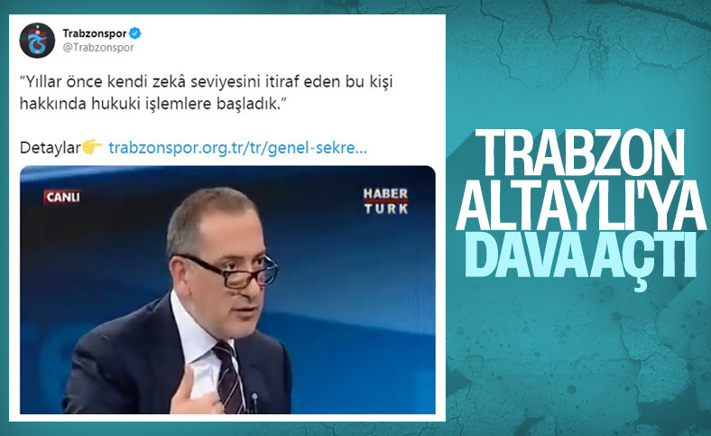 Trabzonspor: Altaylı hakkında hukuki işlem başlattık