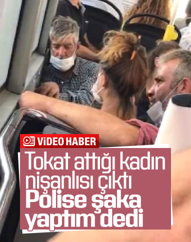 Arnavutköy'de yanındaki kadına otobüste tokat atan kişinin ifadesi ortaya çıktı