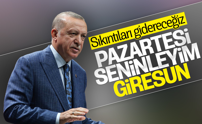 Cumhurbaşkanı Erdoğan Giresun'a gidecek
