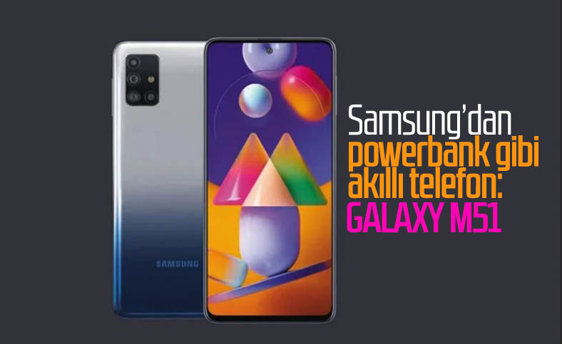Samsung'un 7000 mAh bataryaya sahip telefonu: Galaxy M51