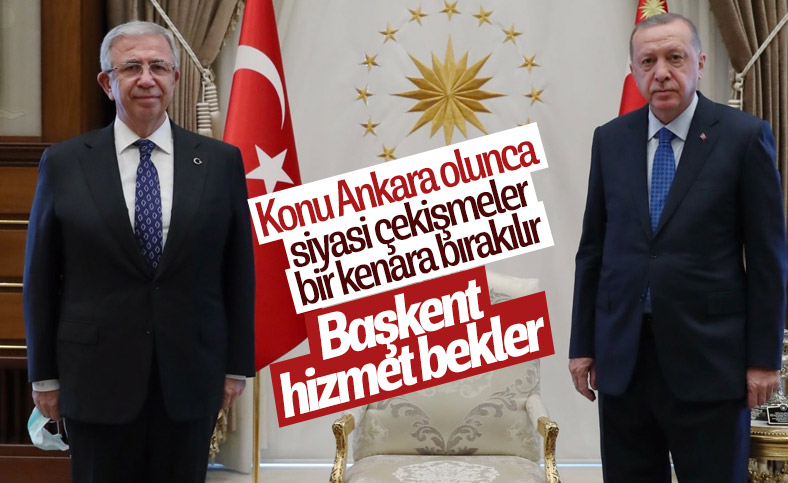 Cumhurbaşkanı Erdoğan, Mansur Yavaş'ı Külliye'de kabul etti