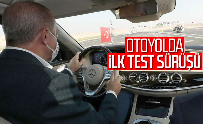 Cumhurbaşkanı Erdoğan'dan Ankara-Niğde Otoyolu'nda test sürüşü
