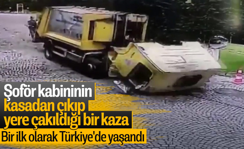 Sarıyer'de çöp kamyonu ortalığı savaş alanına çevirdi