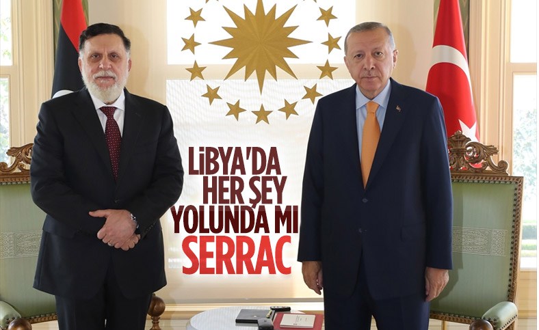 Cumhurbaşkanı Erdoğan, Libya Başbakanı Serrac'la görüştü
