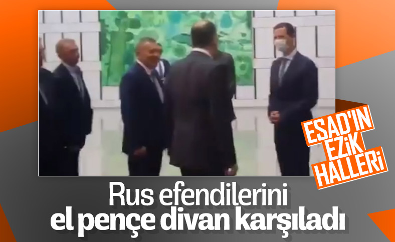 Esad'ın Rus heyeti karşılama heyecanı