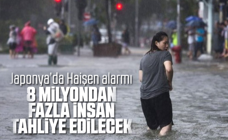 Japonya'da Haişen tayfunu nedeniyle 8 milyon kişinin tahliyesi istendi