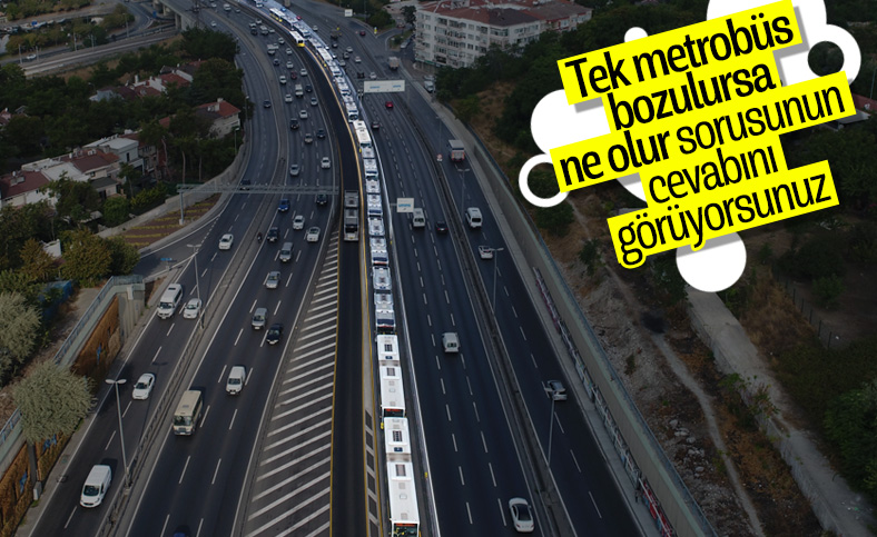 Florya'da metrobüs arıza yaptı