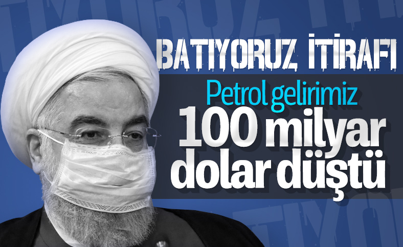 Ruhani açıkladı: İran'ın petrol gelirleri 20 milyar dolara düştü