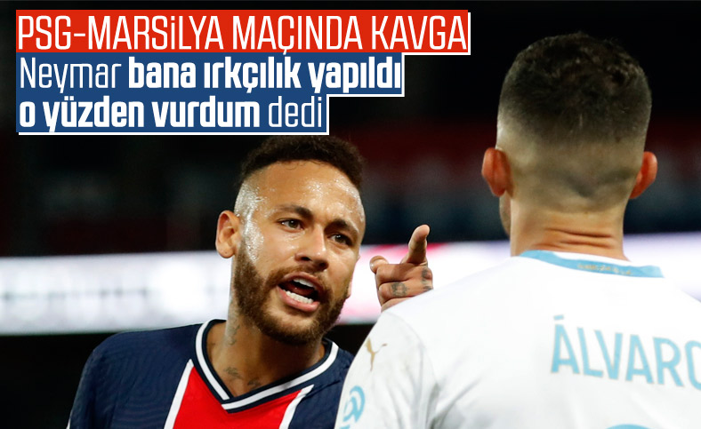 PSG-Marsilya maçında kartlar havada uçuştu