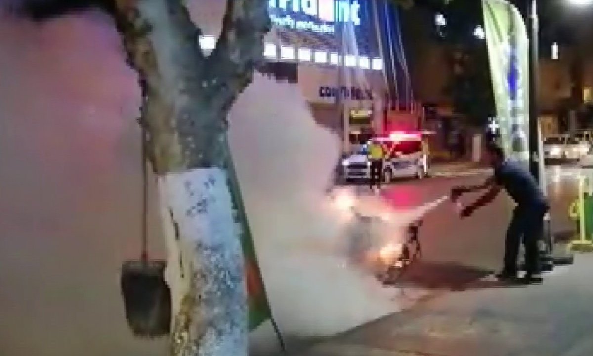 Someone set their motorcycle on fire in Adıyaman # 3