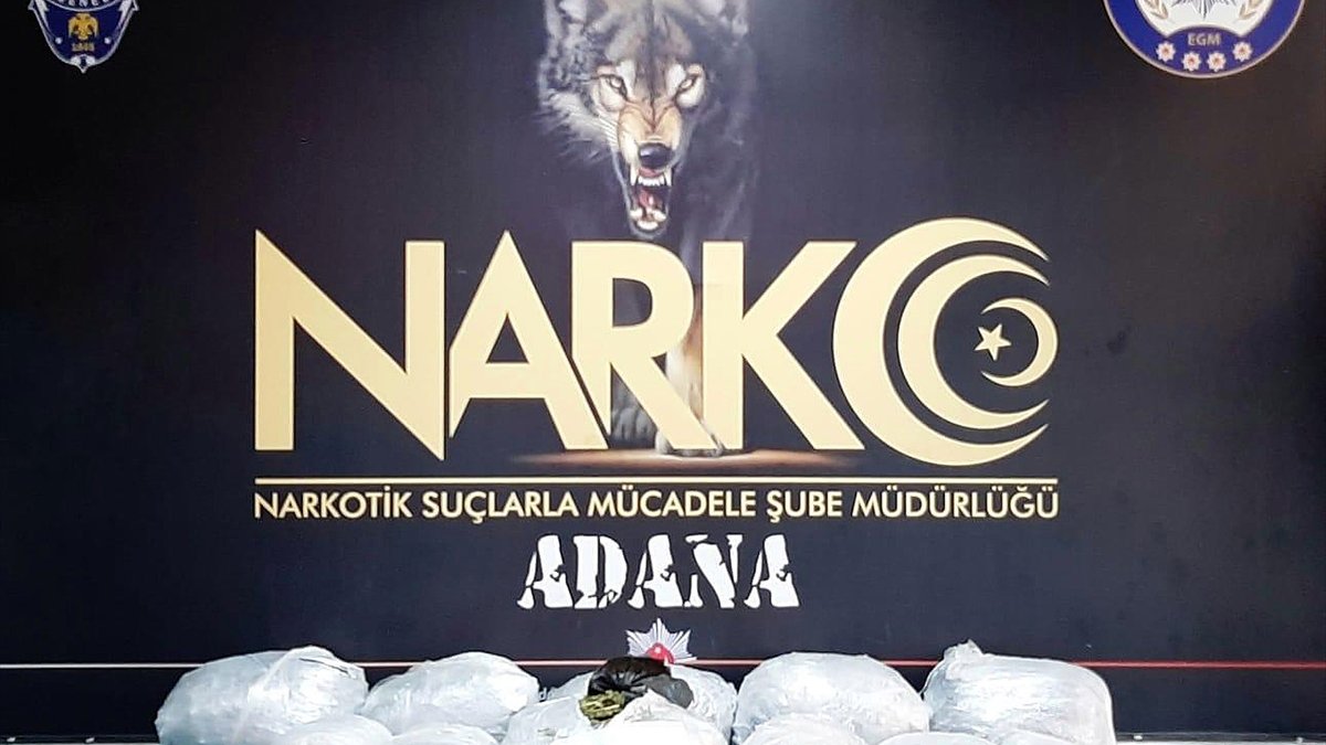 Adana'da tırda yapılan aramada 46 kilo esrar bulundu