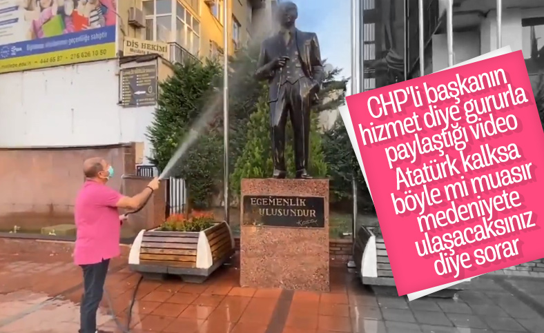 CHP'li Maltepe Belediye Başkanı Ali Kılıç, Atatürk heykelini yıkadı