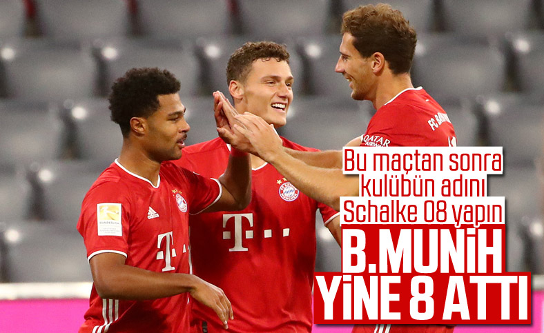Bayern Münih'ten Schalke'ye 8 gol
