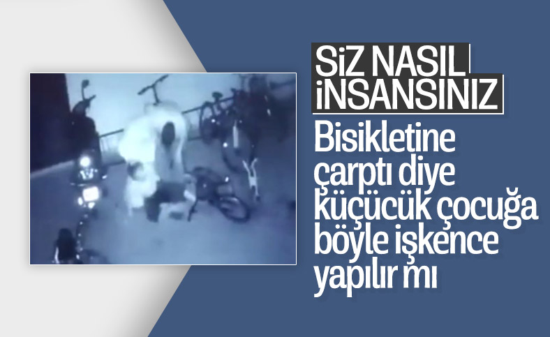 Gaziantep'te komşularının çocuğuna şiddet uygulayan çift kamerada