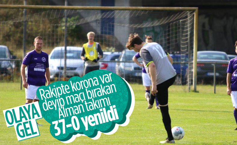 Sosyal mesafeli maç 37-0 bitti