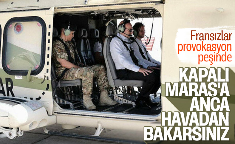 Fransız bakan Kıbrıs üzerinde keşif uçuşu yaptı