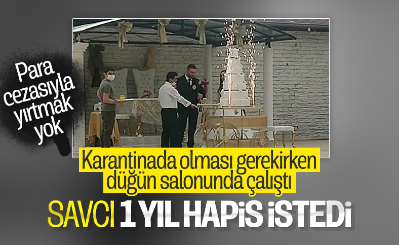 Bursa'da karantinada olması gerekirken düğün salonunda çalıştı