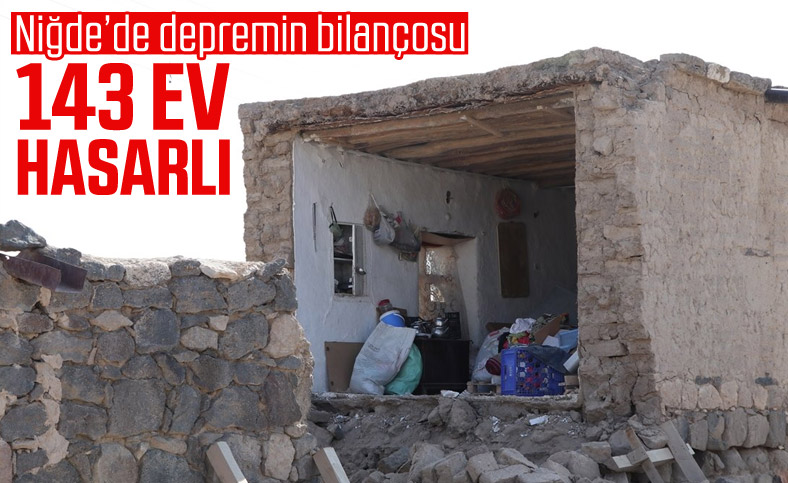 Niğde'deki depremde 143 ev hasar gördü