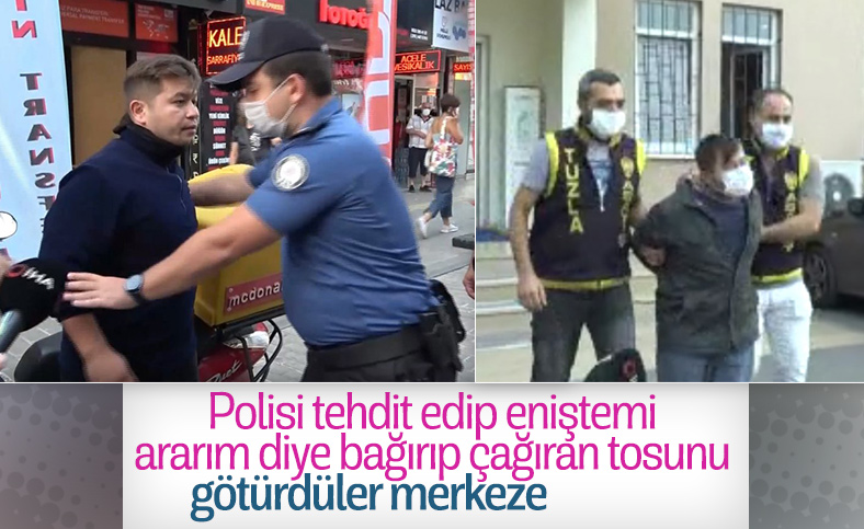 Tuzla'da polisleri teşkilatla tehdit eden şahıs: Görüşeceğiz