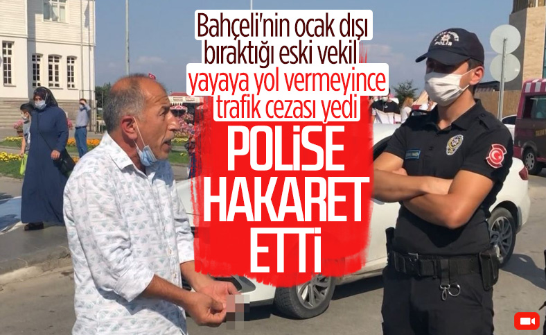 Yalova'da trafik cezasına sinirlenen eski vekil İhsan Barutçu'dan polise hakaret