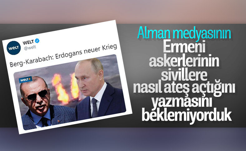 Alman gazetesi Azerbaycan geriliminde Cumhurbaşkanı Erdoğan'ı hedef aldı