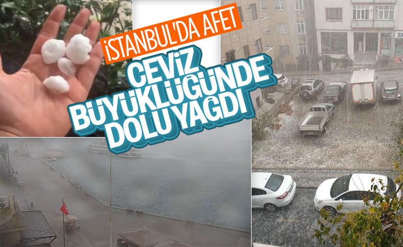 İstanbul'da dolu etkili oldu