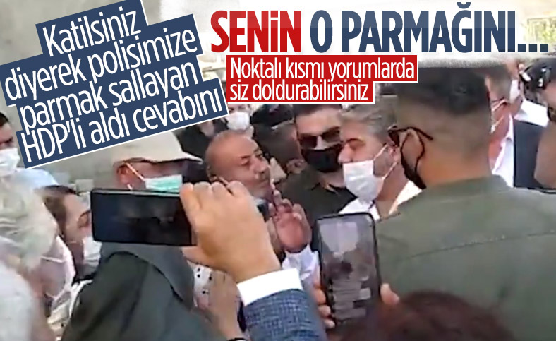 Taziye evinde provokatörlük yapmak isteyen HDP'lilere polis izin vermedi