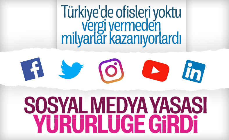 Sosyal medya yasası yürürlükte