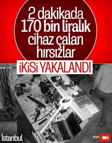 Ataşehir'de 2 dakikada 170 bin liralık hırsızlık
