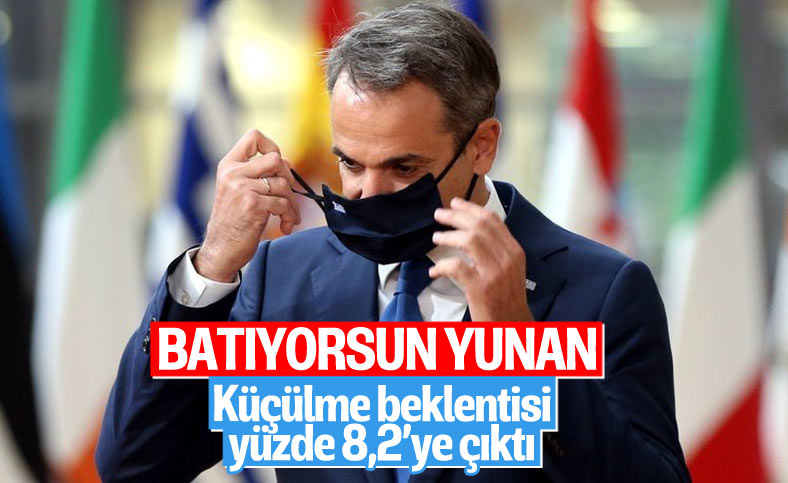 Yunanistan ekonomisinin 2020'de yüzde 8,2 küçülmesi bekleniyor