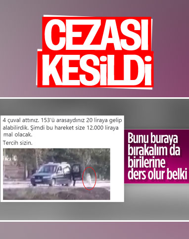 Bursa'da dereye moloz atan kişiye 12 bin TL ceza