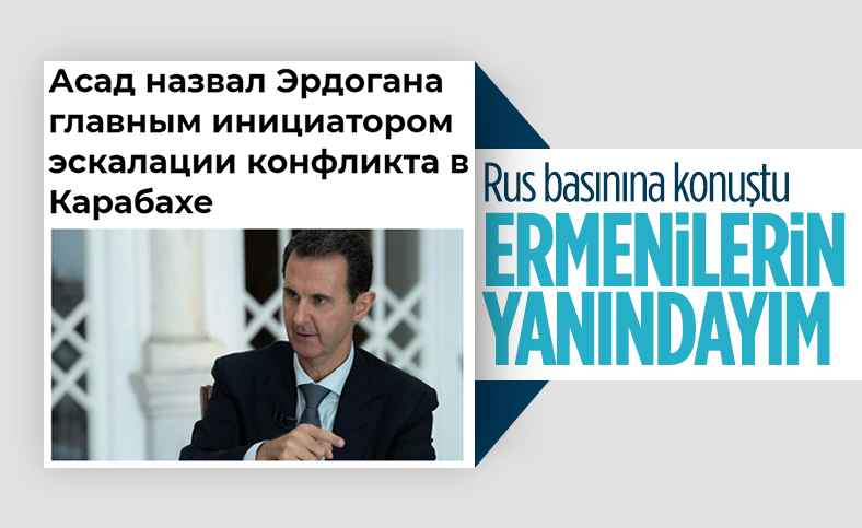 Esad, Dağlık Karabağ'da Türkiye'yi suçladı