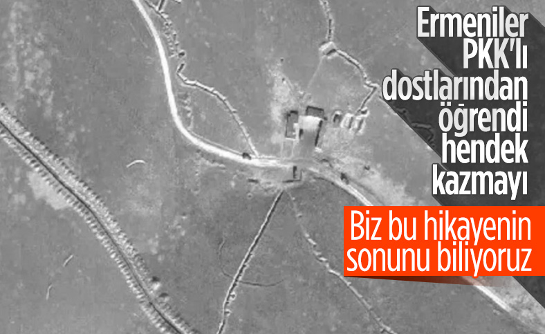 Ermenistan Azerbaycan ordusundan kaçmak için hendek ve tünel kazdı