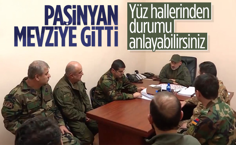 Ermenistan Başbakanı Nikol Paşinyan cephe hattında