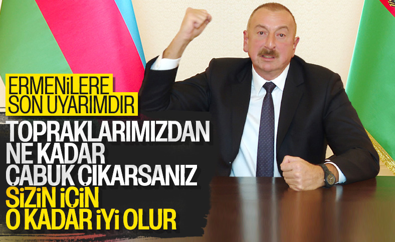 Azerbaycan Cumurbaşkanı İlham Aliyev: Ateşkes, Ermenistan'ın çekilmesi ile olur