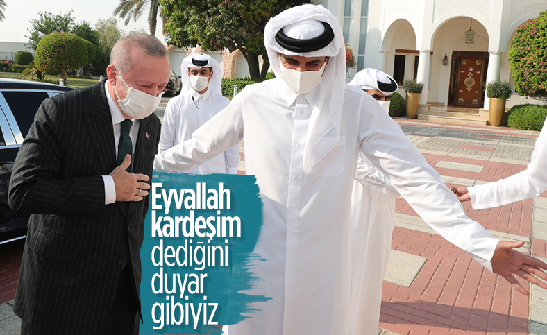 Cumhurbaşkanı Erdoğan, Katar Emiri Al Sani'yle görüştü