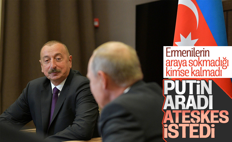 Vladimir Putin ve İlham Aliyev, Dağlık Karabağ'ı görüştü