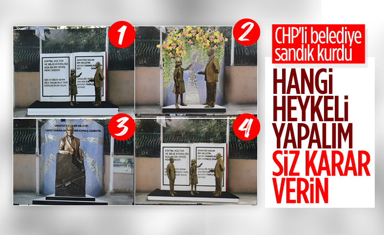 CHP'li İzmit Belediyesi dikeceği heykeli halk oylamasına sundu